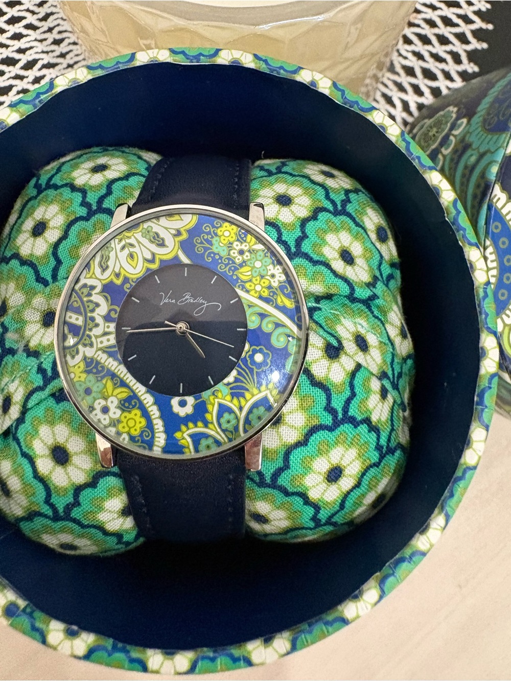 Vera Bradley Floral Accent Watch in Blue, Green and Yellow